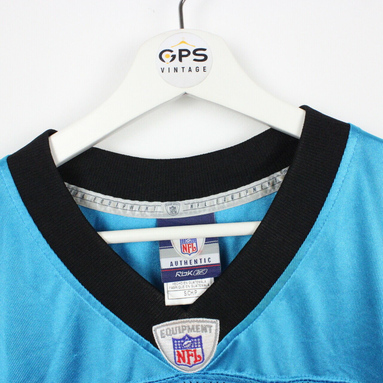 NFL REEBOK Carolina PANTHERS Jersey Blue | Small