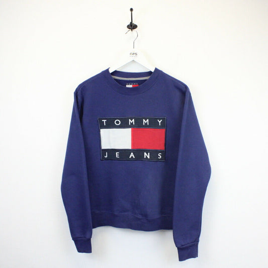 TOMMY HILFIGER 90s Sweatshirt Navy Blue | Medium