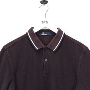 FRED PERRY Polo Shirt Burgundy | Large