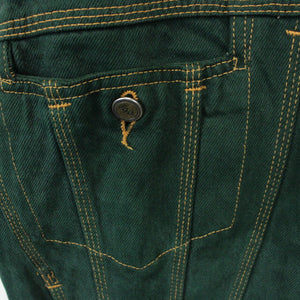 90s Denim Jacket Green | Large