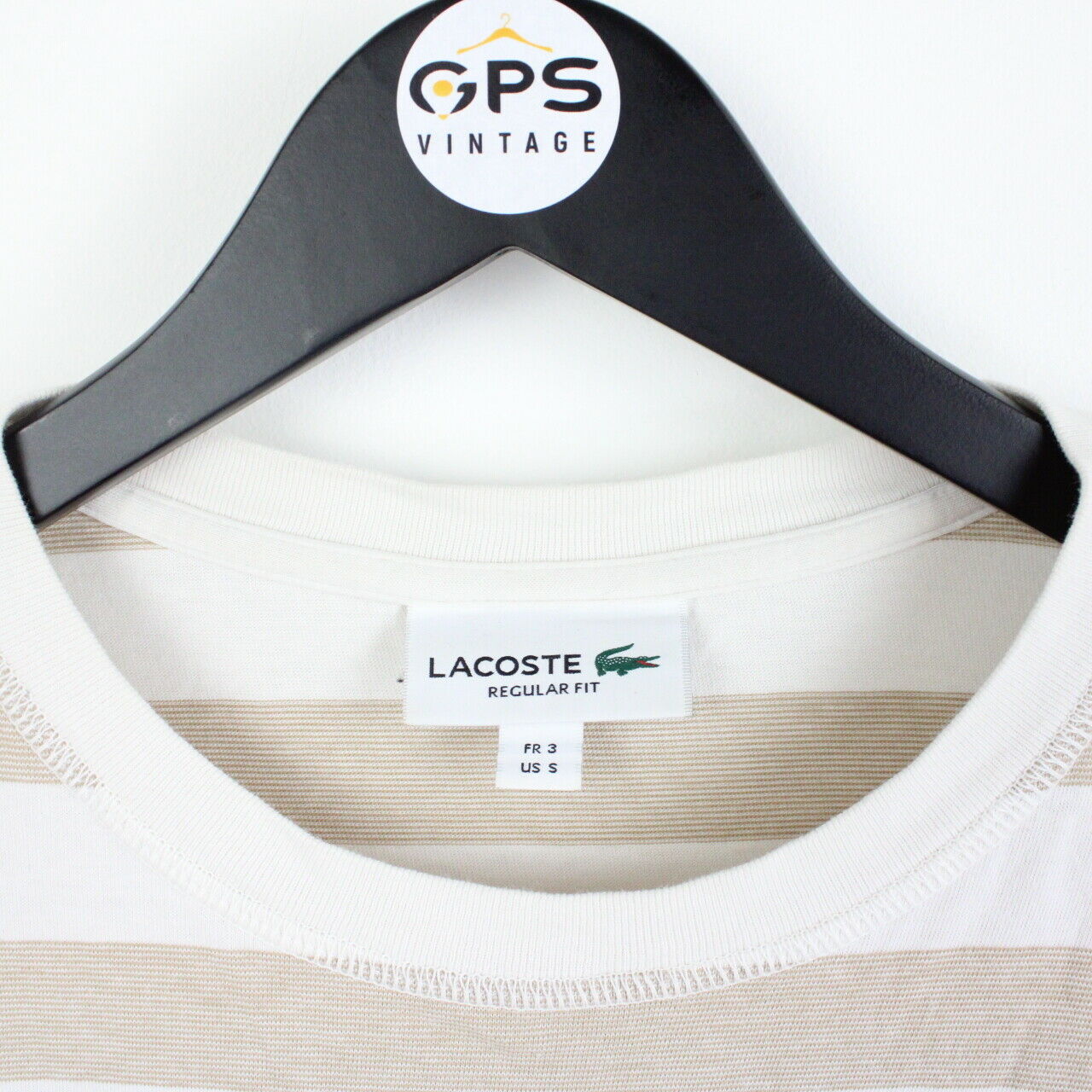 LACOSTE T-Shirt Beige | Small