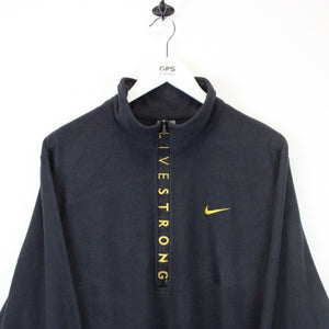 NIKE 00s 1/4 Zip Fleece Black | Large