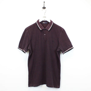 FRED PERRY Polo Shirt Burgundy | Large