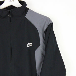 NIKE 00s Track Top Jacket Black | Small