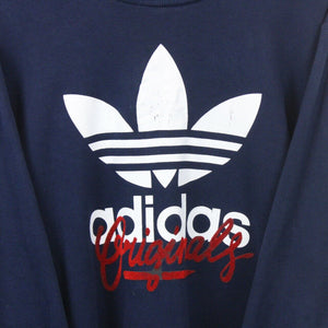 ADIDAS Sweatshirt Navy Blue | Large