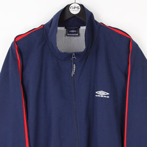 Mens UMBRO 00s Track Top Navy Blue | XL