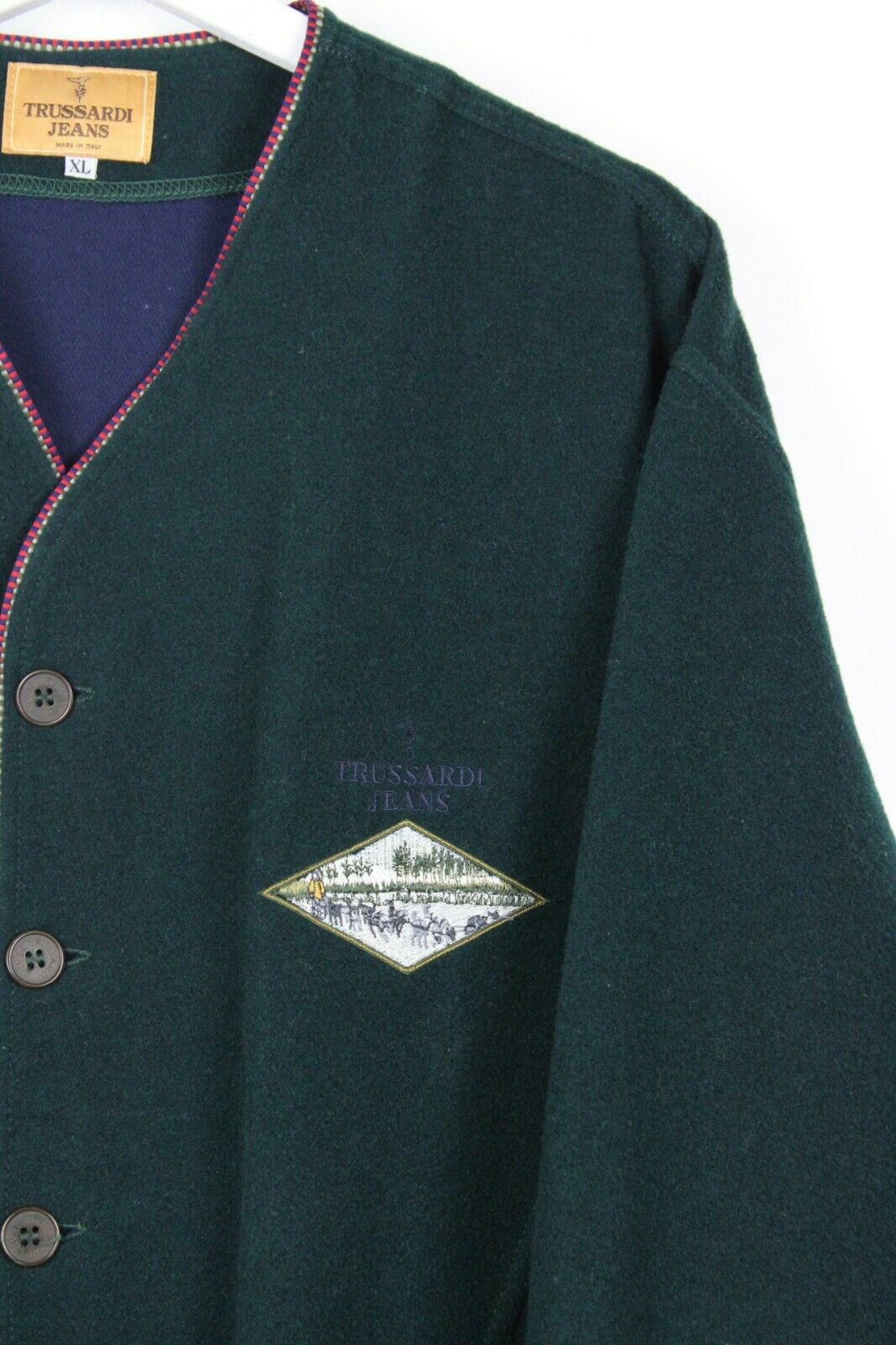 Vintage TRUSSARDI Cardigan Green | XL