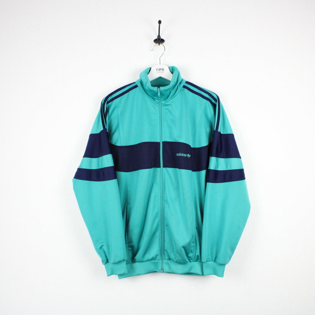 Vintage 80s ADIDAS Track Top Jacket Green | Small