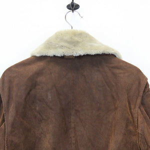 Leather Aviator Jacket Brown | XL