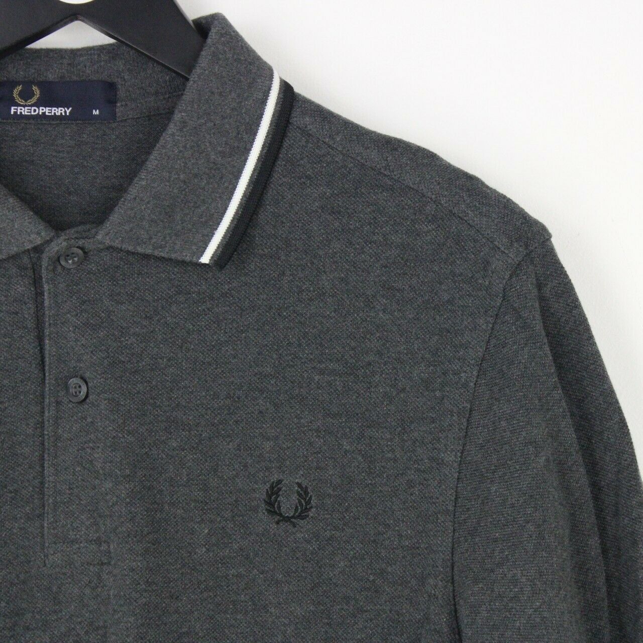 Mens FRED PERRY Polo Shirt Grey | Medium