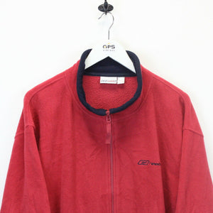 REEBOK 90s 1/4 Zip Fleece Red | Large