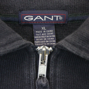 GANT 00s 1/4 Zip Knit Sweatshirt Navy Blue | XL