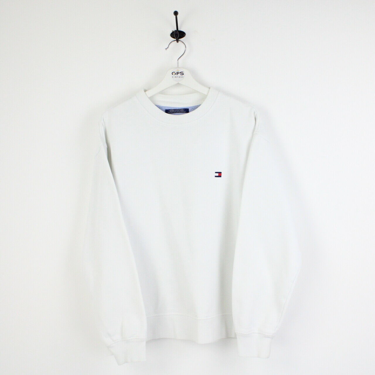 TOMMY HILFIGER 00s Sweatshirt White | Medium