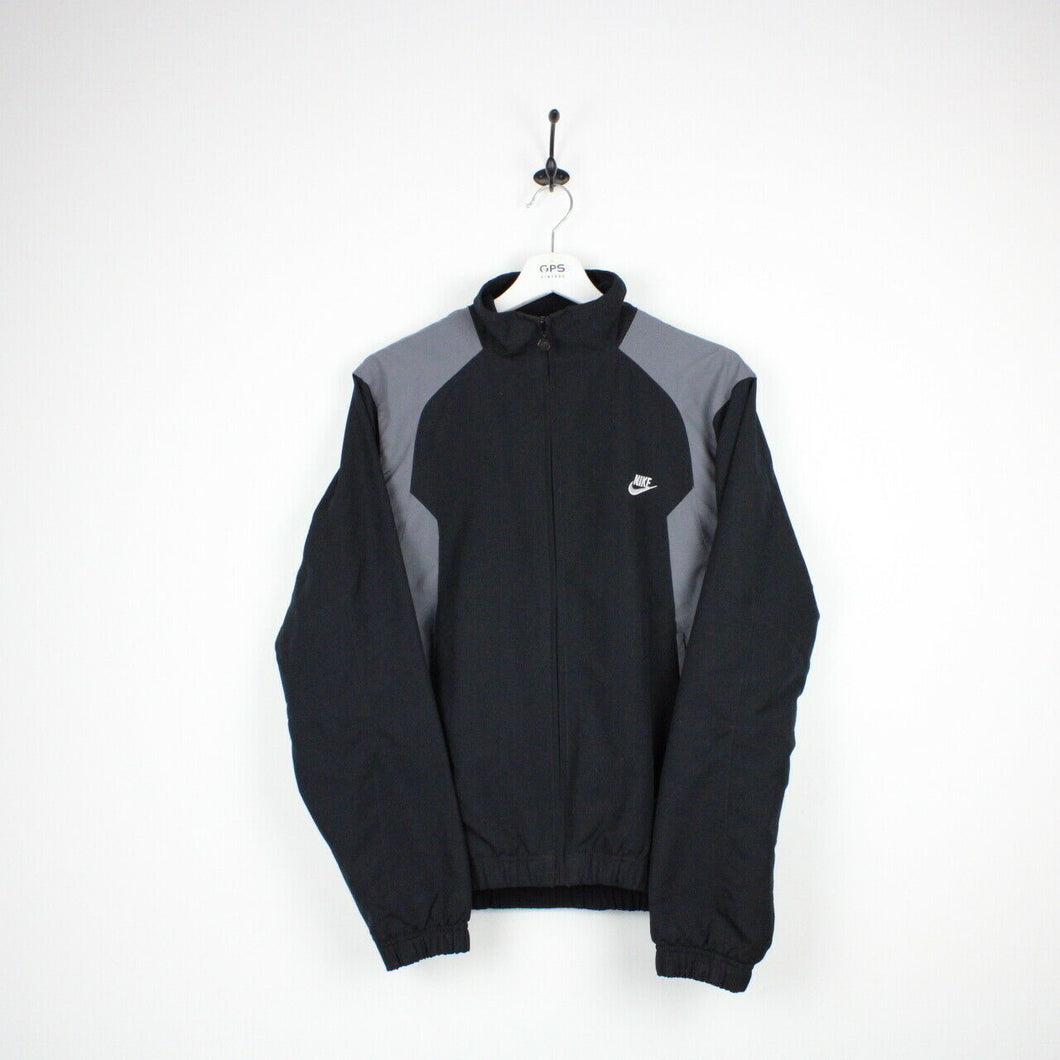 NIKE 00s Track Top Jacket Black | Small