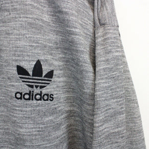 ADIDAS ORIGINALS 1/4 Zip Sweatshirt Grey | Small