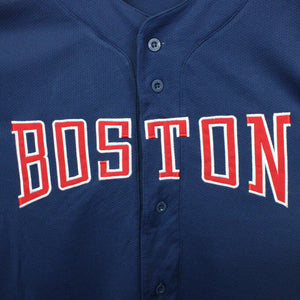 MLB 90s STARTER Boston RED SOX Jersey Navy Blue | XXL