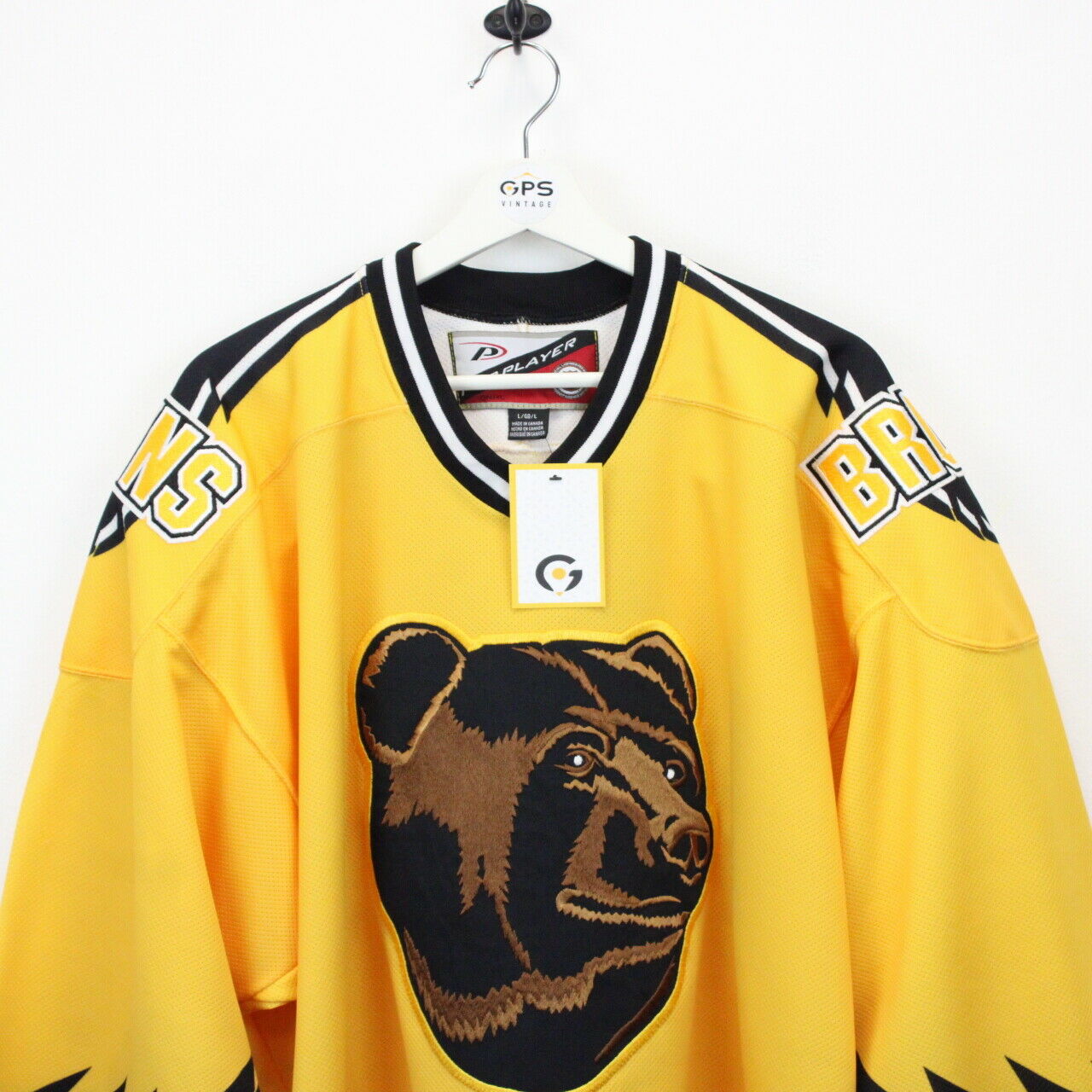 NHL 90s Boston BRUINS Jersey Yellow | Large