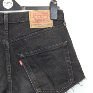 Womens LEVIS 501 Shorts Black Charcoal | W32