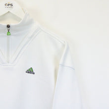 Load image into Gallery viewer, Womens ADIDAS 90s 1/4 Zip Sweatshirt White | Medium
