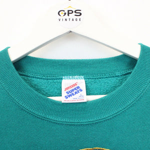 Womens 90s Christmas Sweatshirt Green | Large