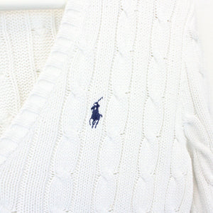 Womens RALPH LAUREN Knit Sweatshirt White | Small