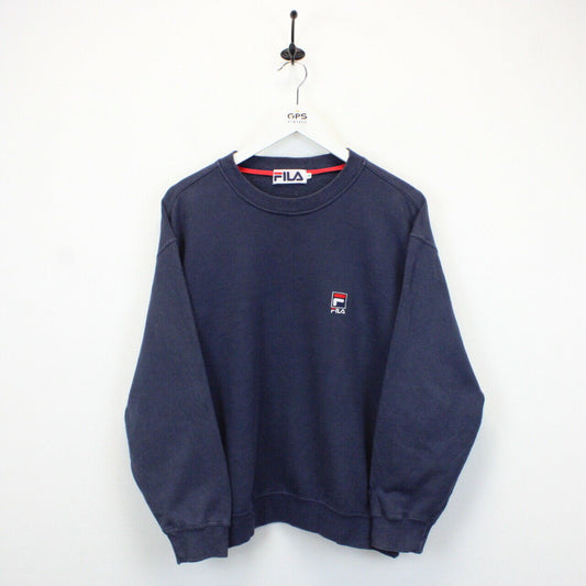 FILA 00s Sweatshirt Navy Blue | Small