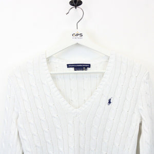 Womens RALPH LAUREN Knit Sweatshirt White | Small