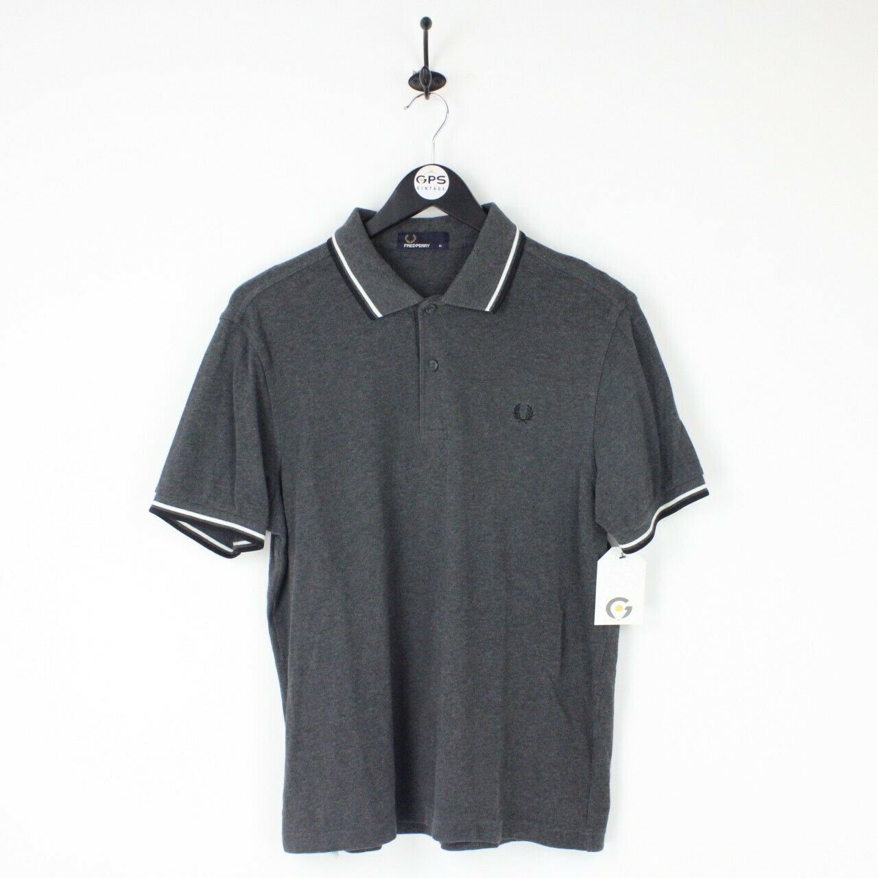 Mens FRED PERRY Polo Shirt Grey | Medium