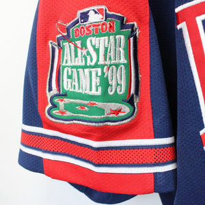 MLB 90s STARTER Boston RED SOX Jersey Navy Blue | XXL