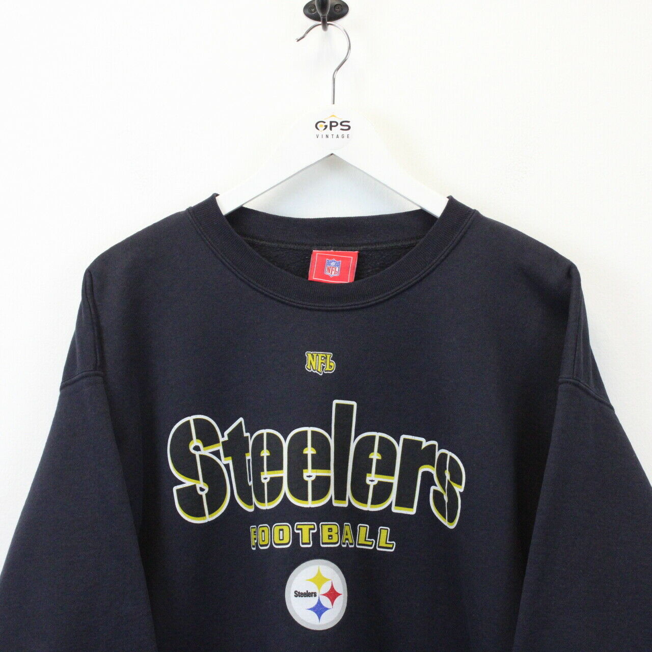 NFL 00s Pittsburgh STEELERS Sweatshirt Navy Blue | Large