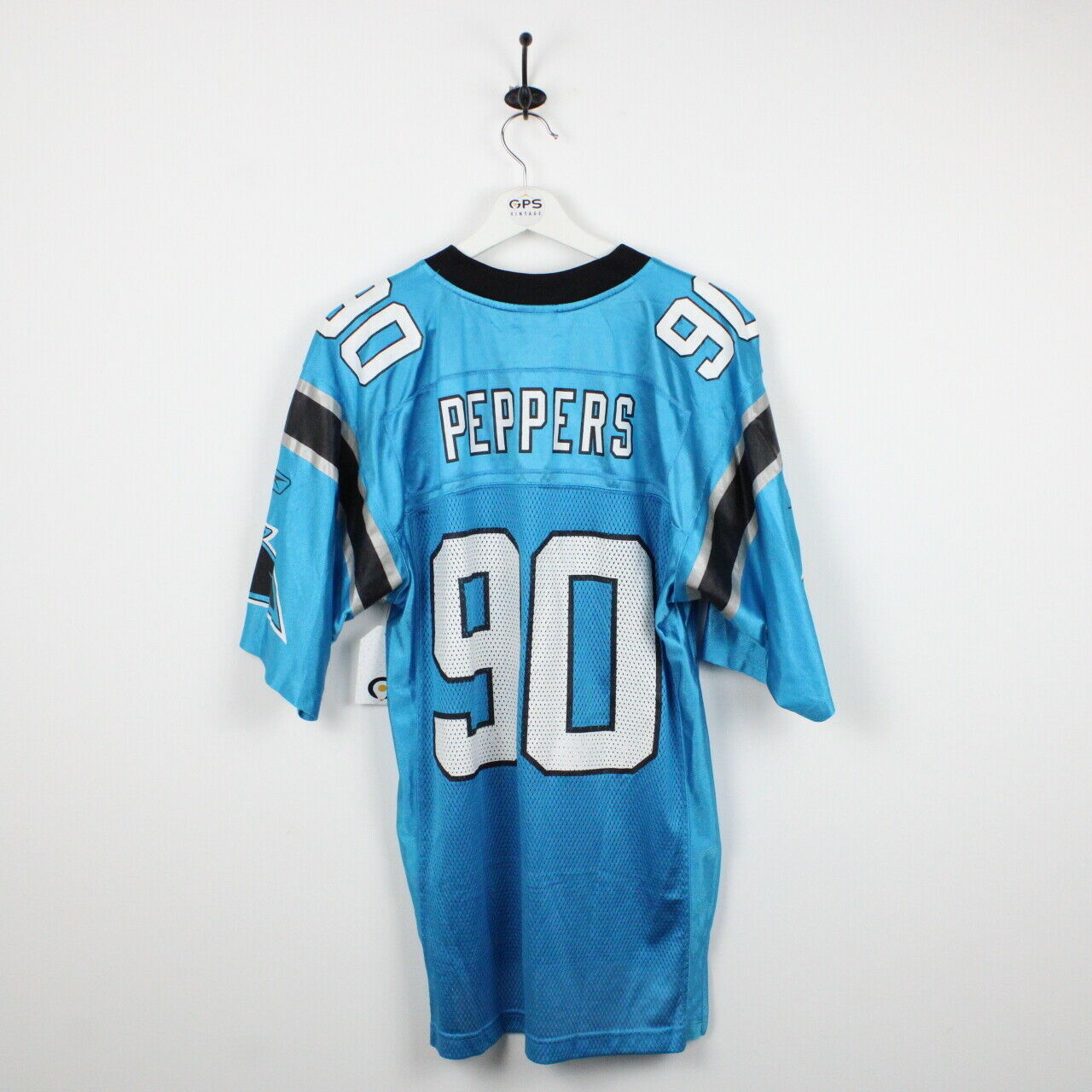 Reebok NFL Team Apparel Carolina Panthers #00 Jersey Women's Size L  Rhinesotnes