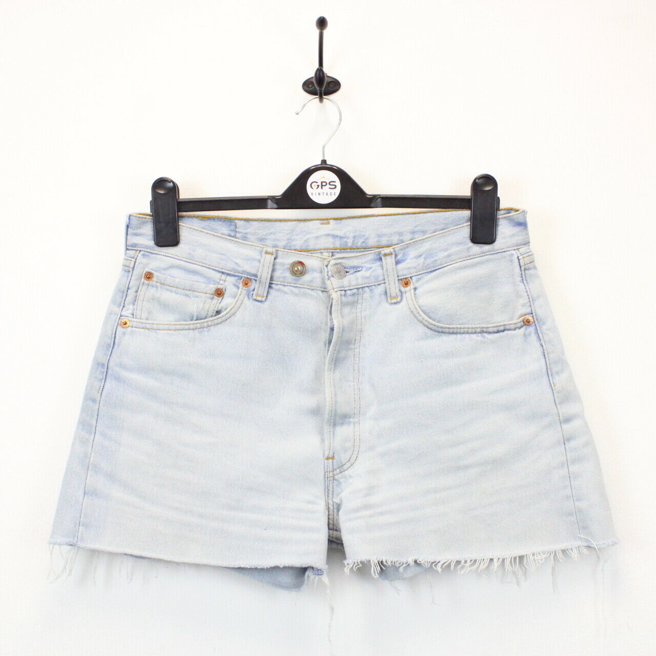 Womens LEVIS 501 Shorts Light Blue | W33