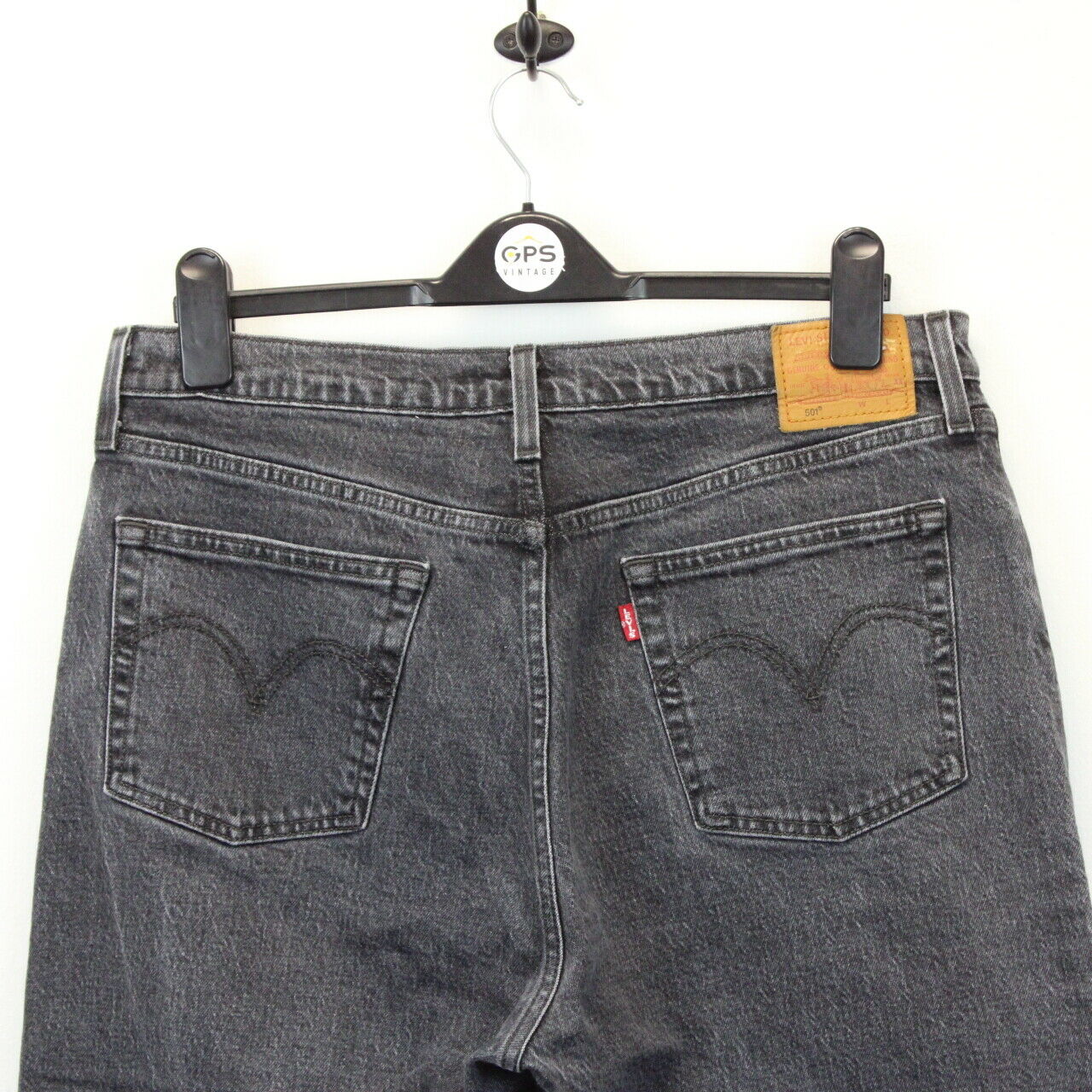 Womens LEVIS 501 Big E Jeans Grey Charcoal | W34 L28