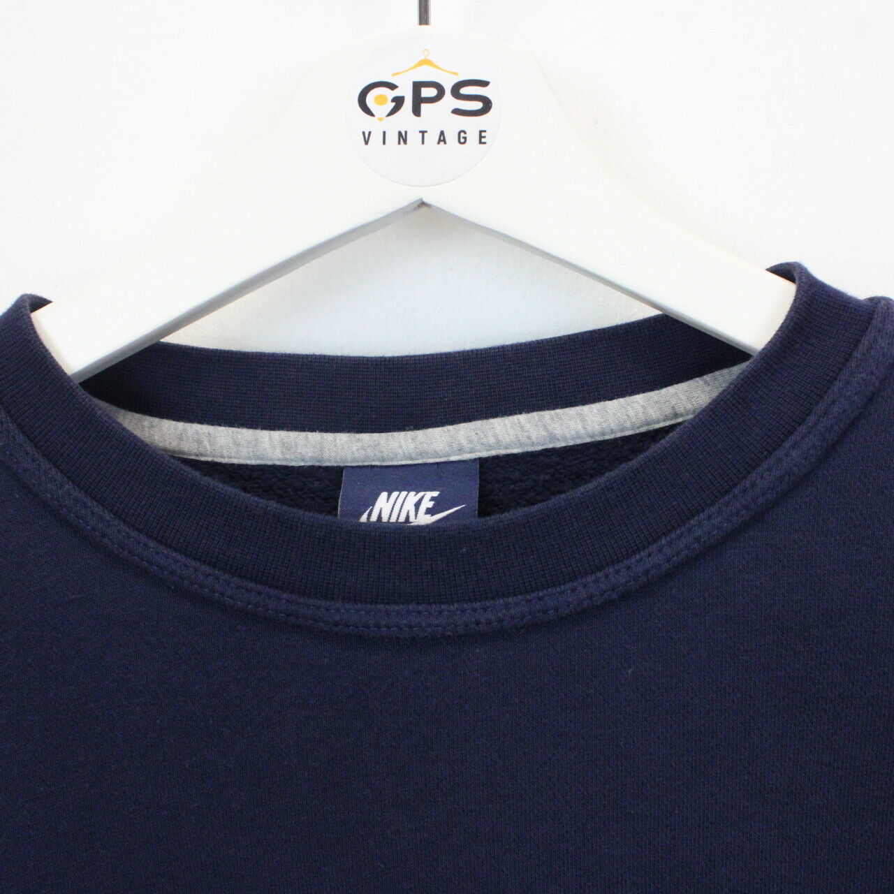 NIKE 00s Sweatshirt Navy Blue | Large