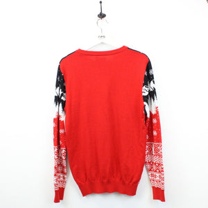 COCA COLA Christmas Sweatshirt Red | Medium