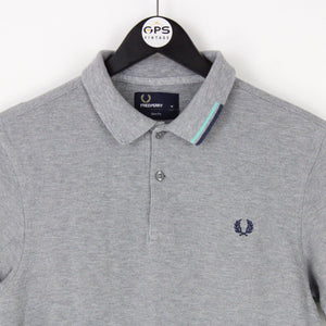 Mens FRED PERRY Polo Shirt Grey | Medium