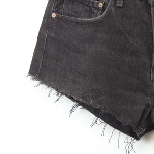 Womens LEVIS 501 Shorts Black Charcoal | W32