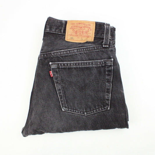 Womens LEVIS 501 Student Jeans Black Charcoal | W29 L32