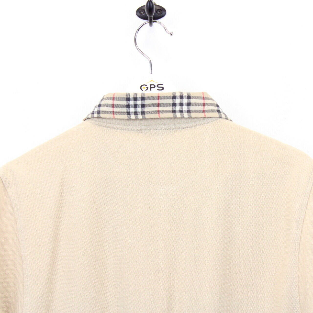 BURBERRY Polo Shirt Beige Large GPS Vintage