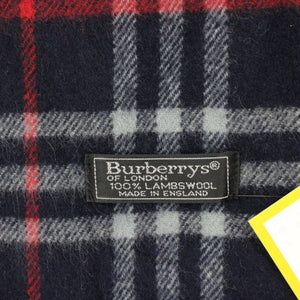 BURBERRYS 90s Nova Check Scarf | Navy Blue