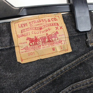 Womens LEVIS 501 Jeans Black Charcoal | W28 L24