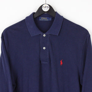 Mens RALPH LAUREN Polo Shirt Navy Blue | Small