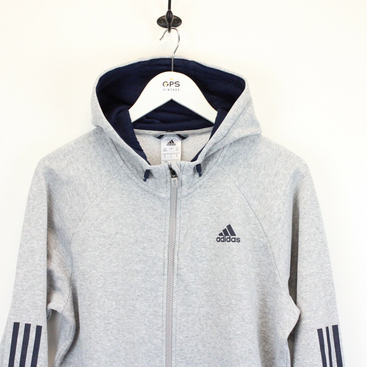 ADIDAS Hoodie Grey | Small