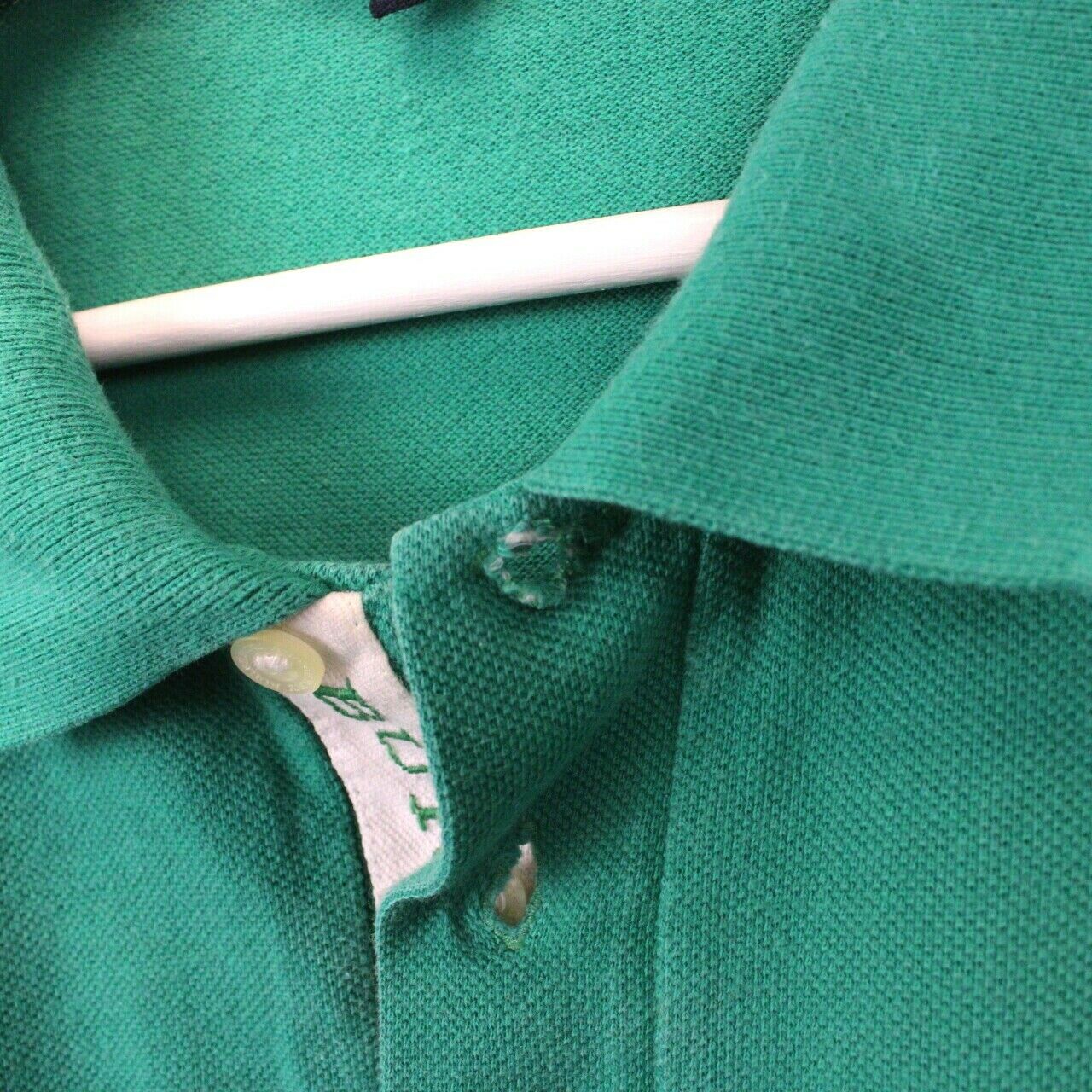 BURBERRY Polo Shirt Green | Large