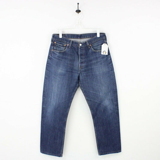 Mens LEVIS 501 Jeans Dark Blue | W34 L28