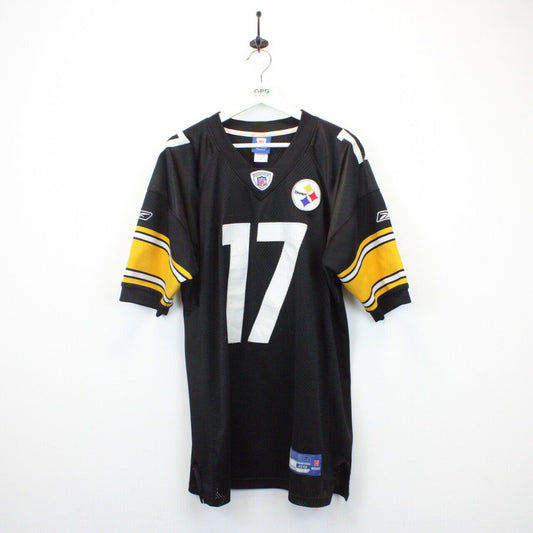 NFL REEBOK 00s Pittsburgh STEELERS Jersey Black | Large