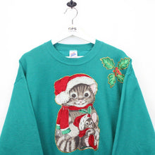 Load image into Gallery viewer, Womens 90s Christmas Sweatshirt Green | Large
