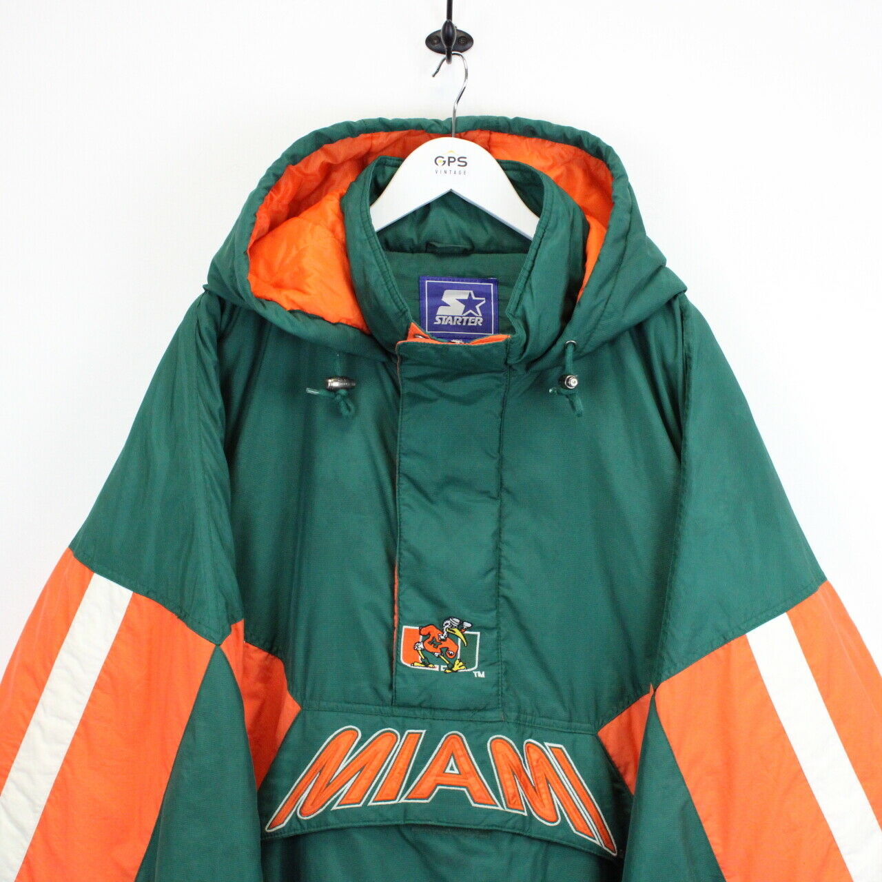 Vintage 90s STARTER Miami HURRICANES Jacket | XXL