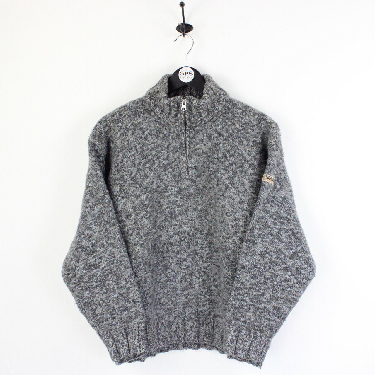 NAPAPIJRI 1/4 Zip Knit Sweatshirt Grey | Small