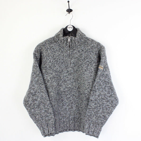 NAPAPIJRI 1/4 Zip Knit Sweatshirt Grey | Small